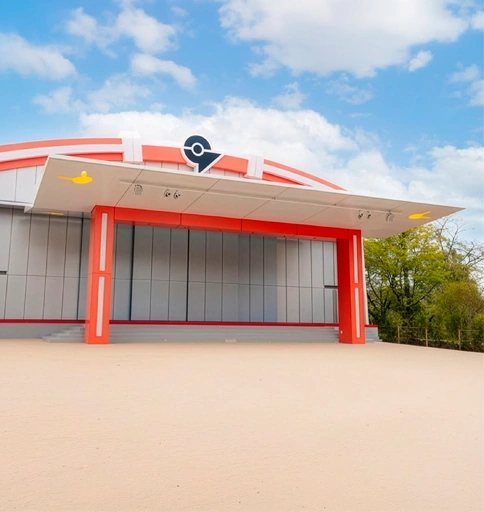 PokéPark KANTO at the Yomiuriland Amusement Park in Inagi, Tokyo, Japan背卡